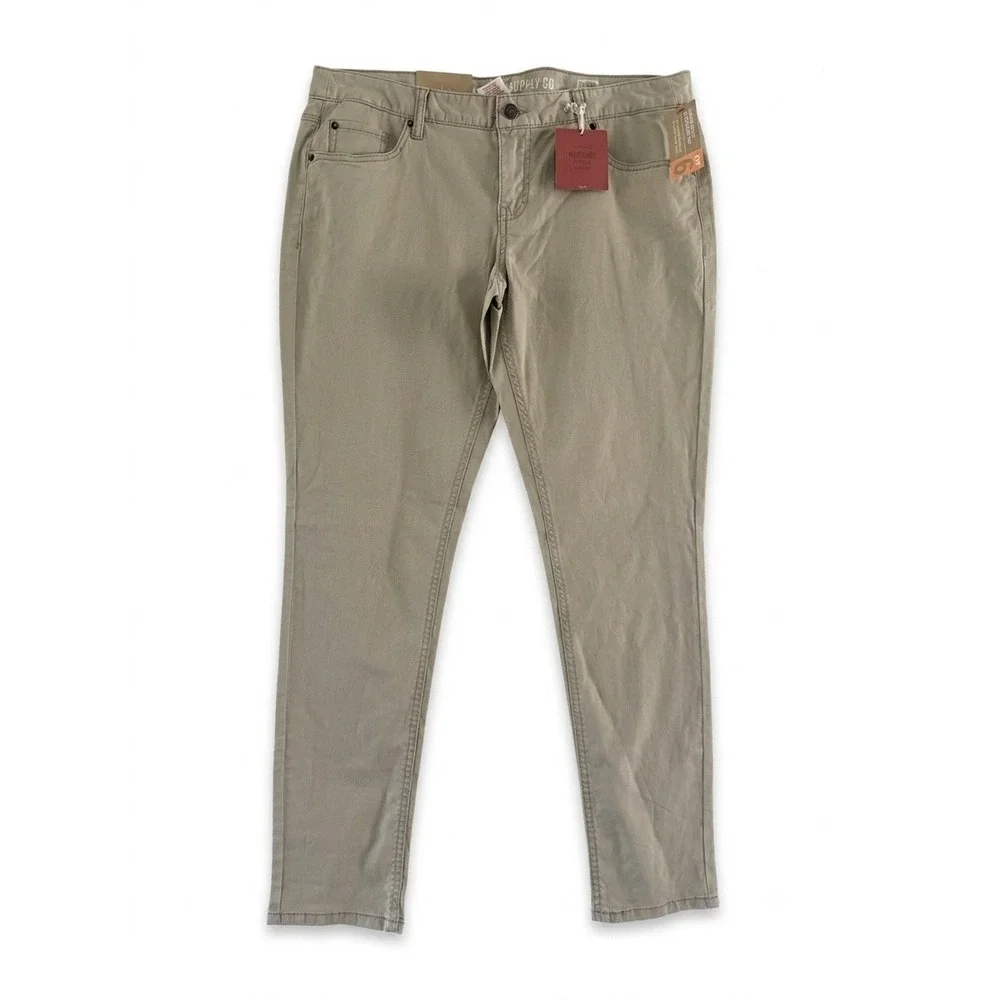 Mossimo Supply Co‎ Skinny Pants Womens 13 Khaki Low Rise Fit 6 Stretch Chino